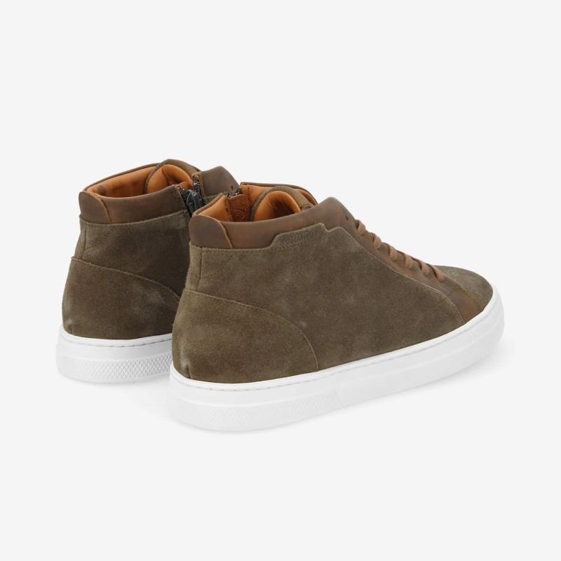 SPARK MID ZIP - SUEDE/BRONX -  VERT/TABAC